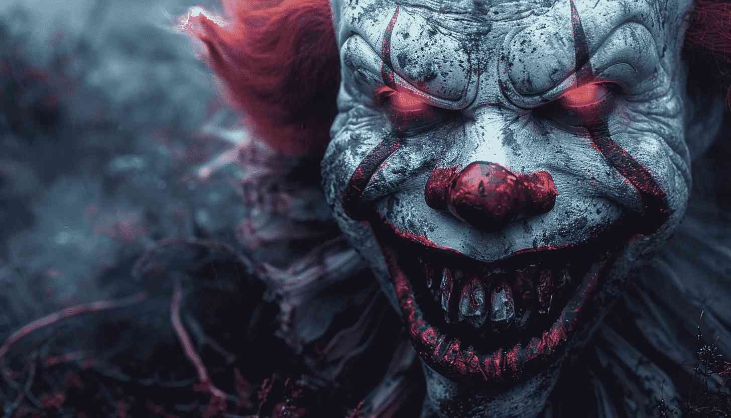 Creepy Clown Face Horror Halloween Costume