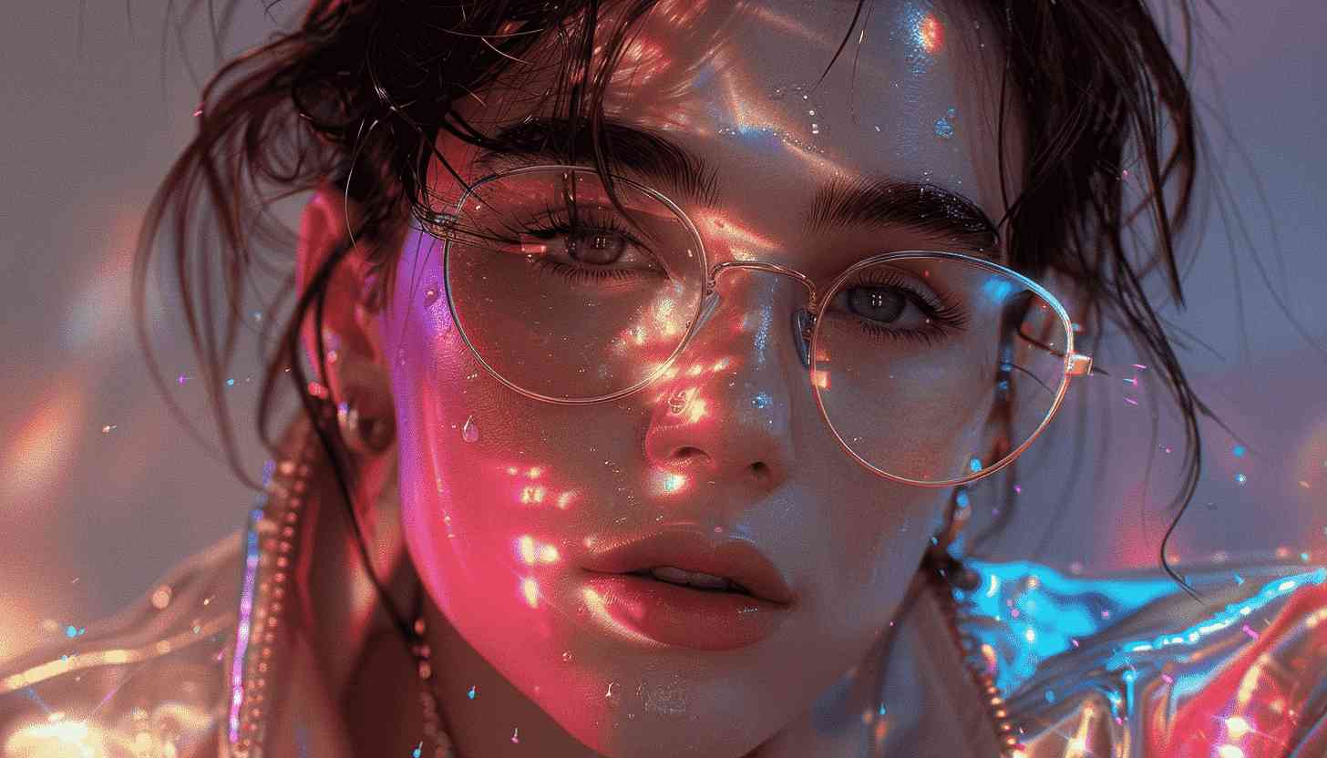 Close-Up Portrait of a Woman Wearing Glasses