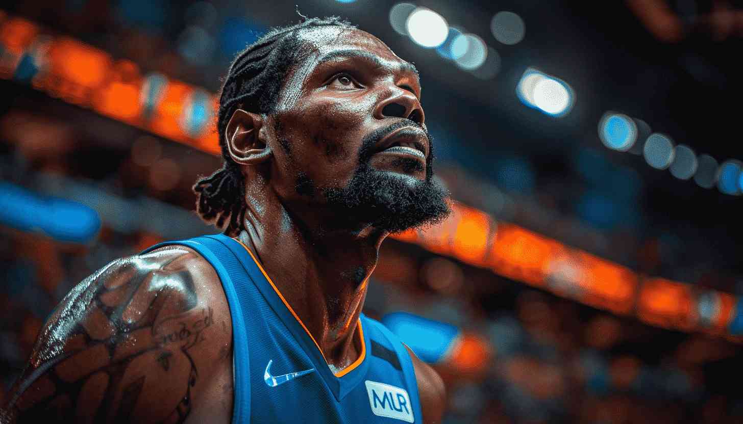 Kevin Durant Basketball Player Intense Focus Game