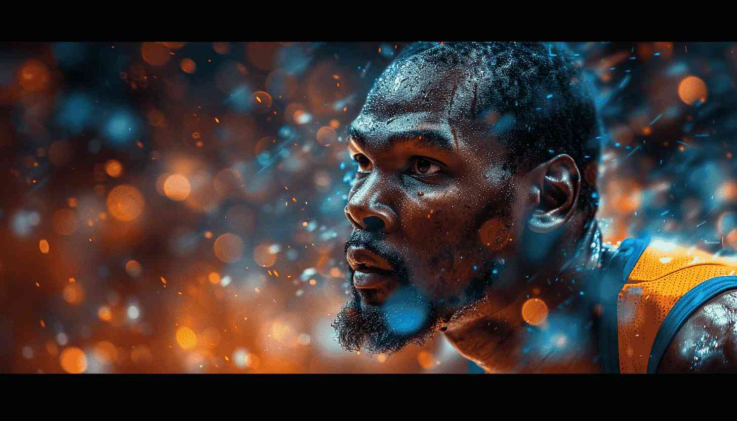 Kevin Durant Basketball Player Focused Intense Portrait