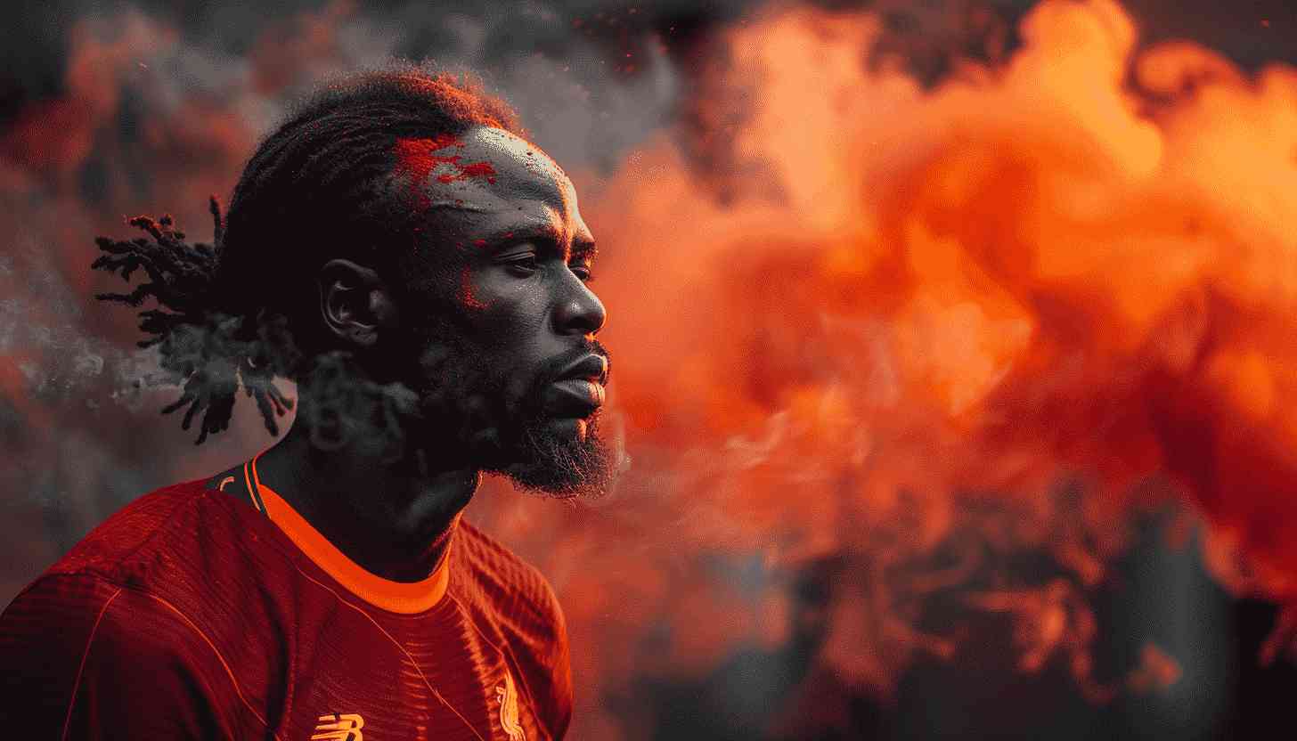 football-player-in-red-jersey-amidst-orange-smoke-png-aura