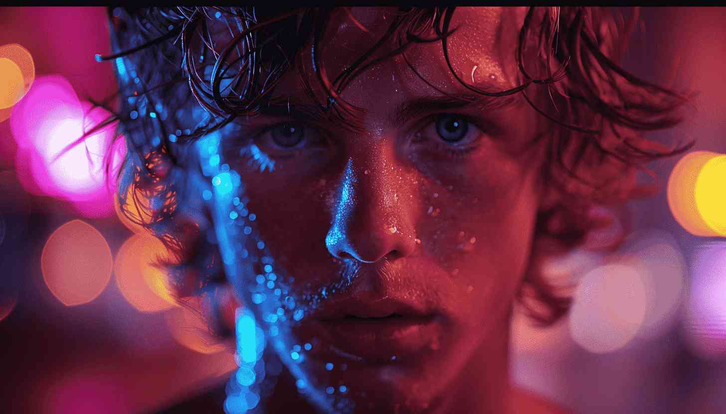 Close-up Portrait of a Young Man with Wet Hair