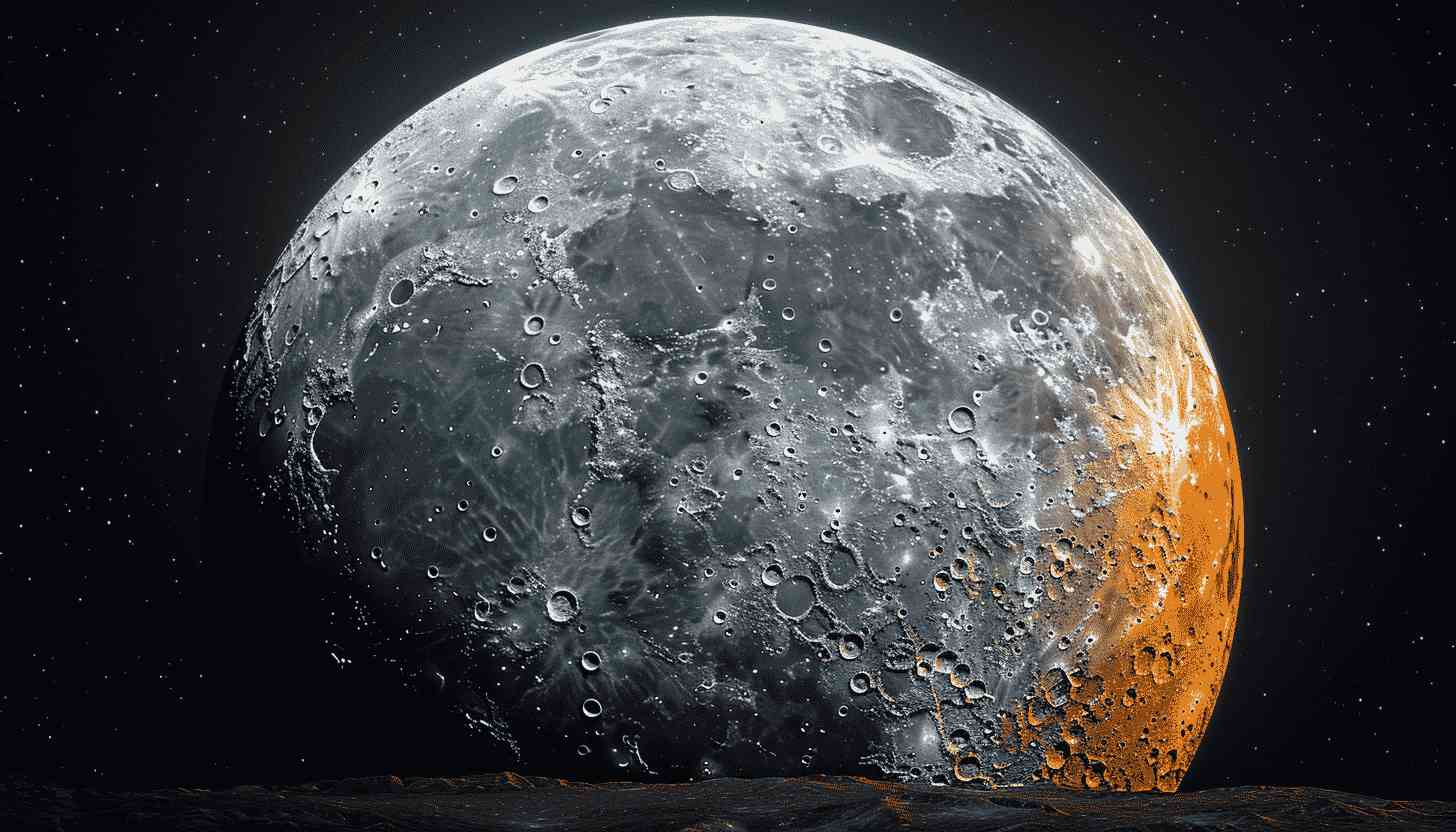 Moon Surface Cratered Landscape Space Exploration