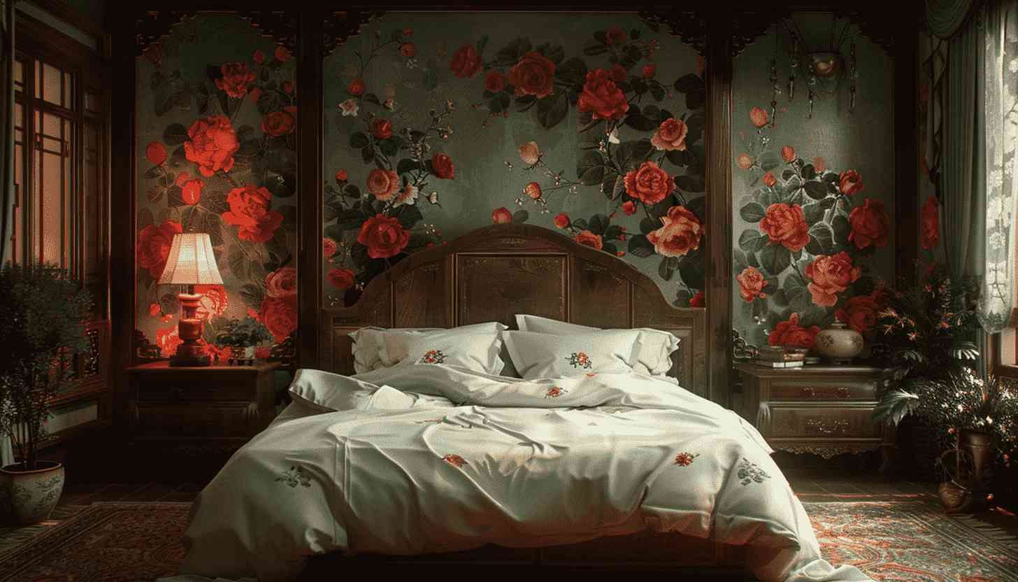 Floral Wallpaper Bedroom Interior Design Decor