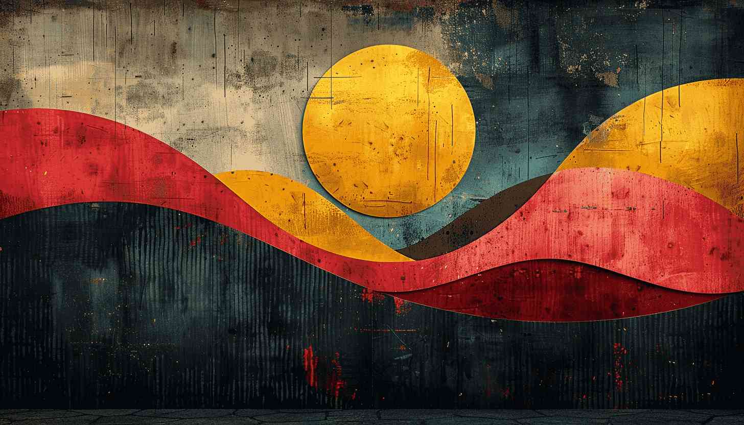 Abstract Sunset Mural Wall Art Design