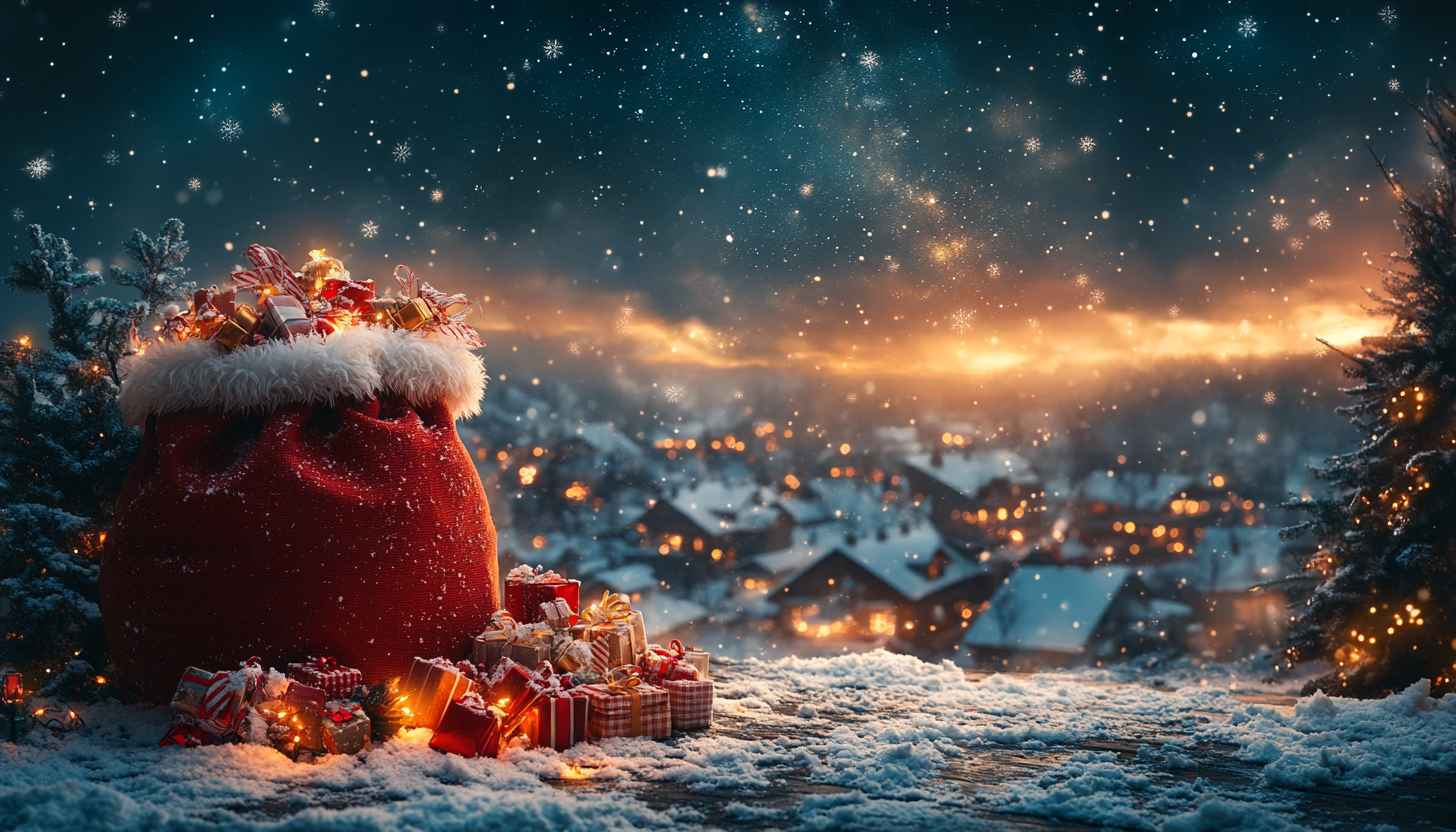 Christmas Village Winter Wonderland 4K Laptop Wallpaper