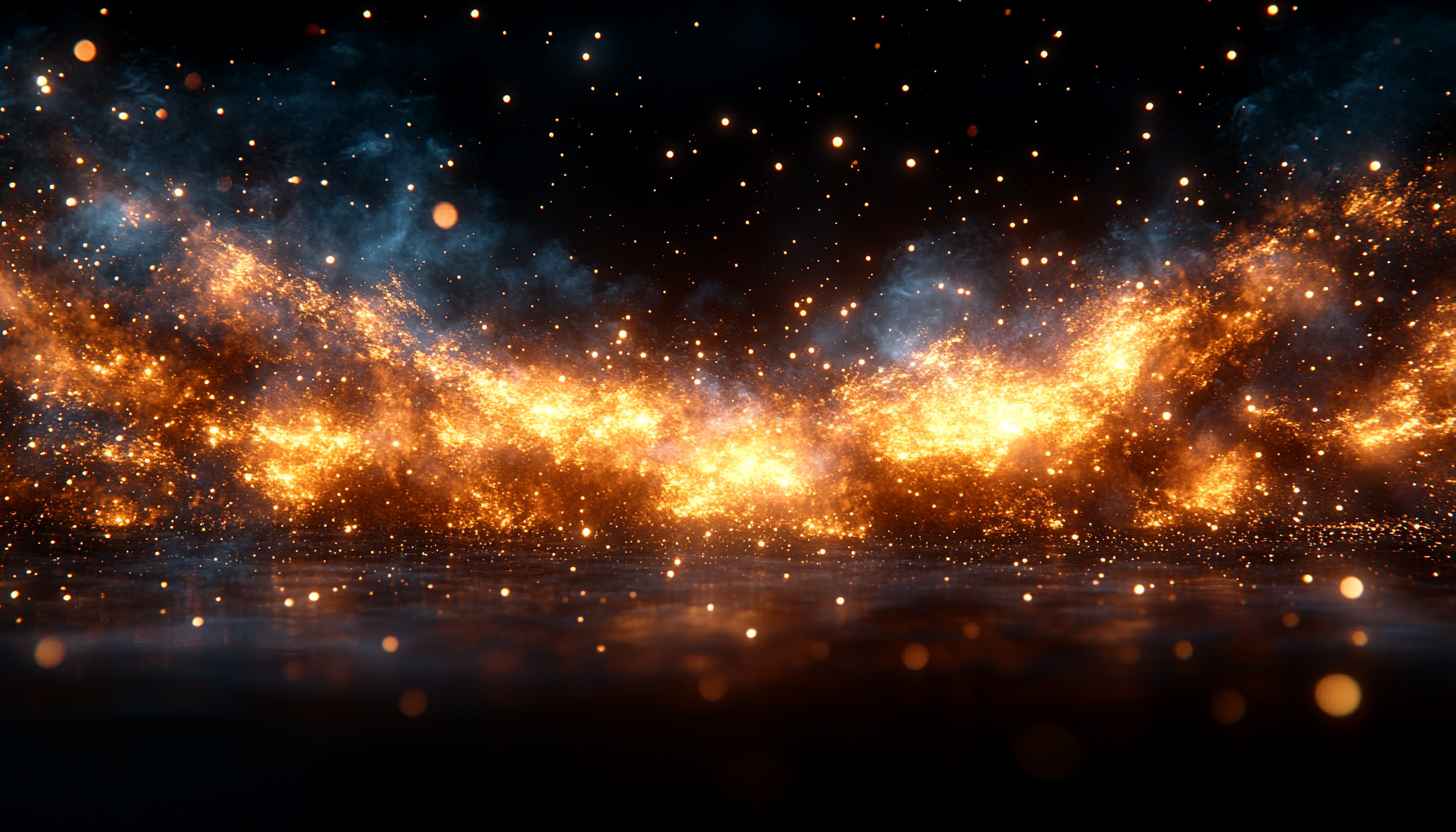 Fiery Galaxy Background: Abstract Space Wallpaper for Desktop & Laptop