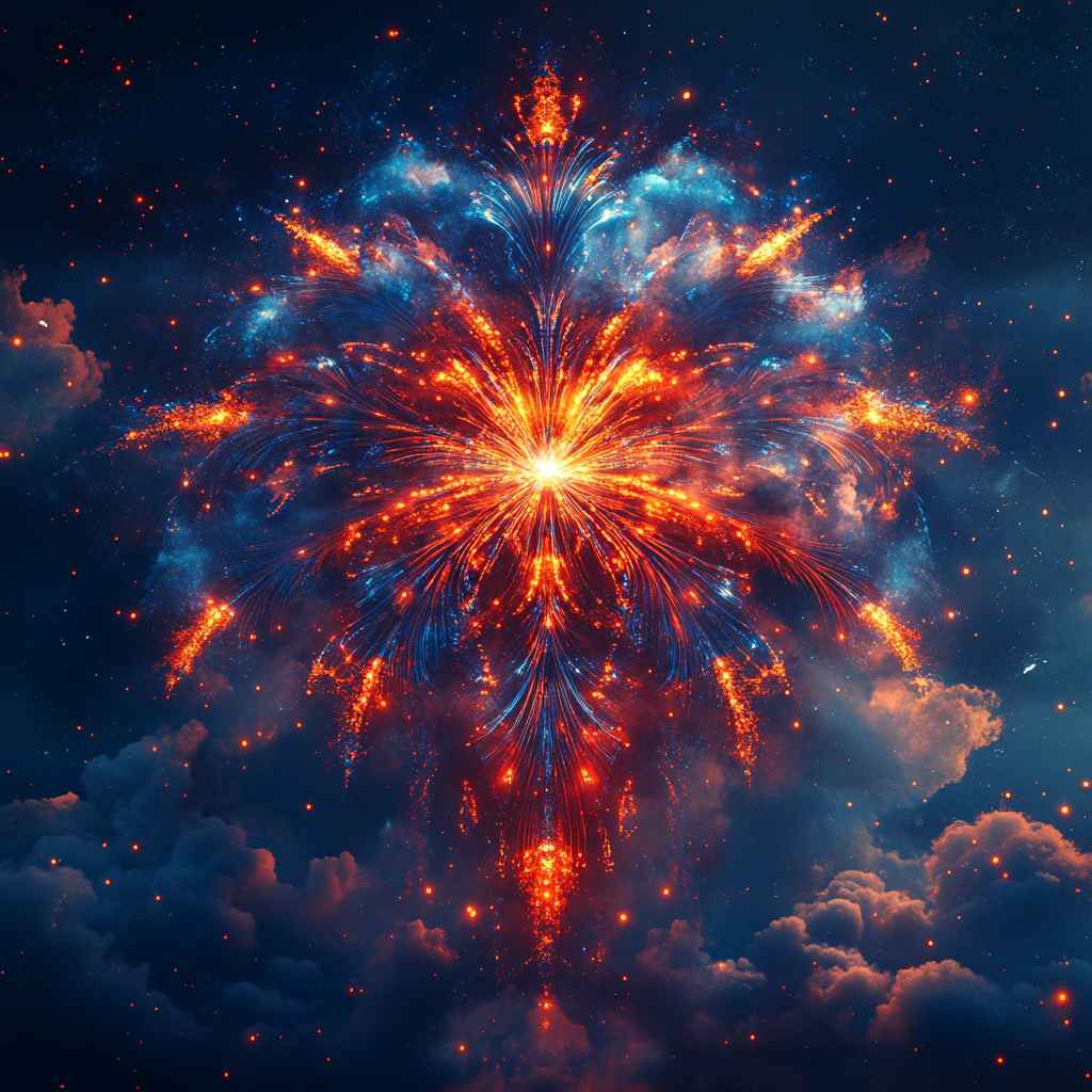Cosmic Fireworks Wallpaper: Stunning 4K Desktop & Laptop Background