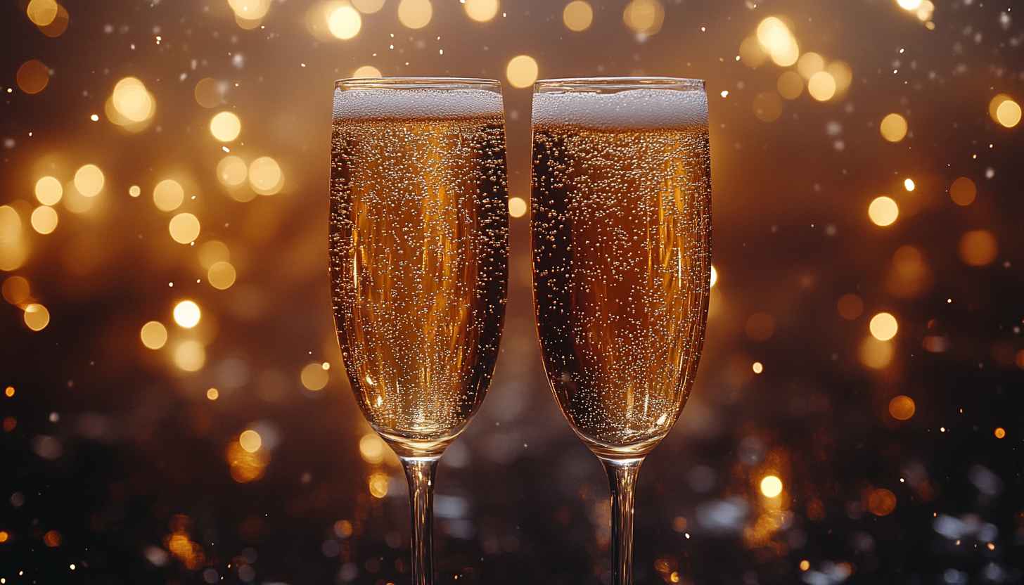 New Year's Eve Champagne Wallpaper: Sparkling Celebration Background