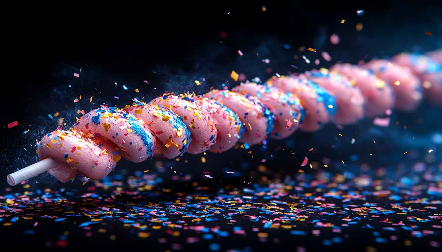 Pink Confetti Spiral Wallpaper: Festive Phone & Computer Background