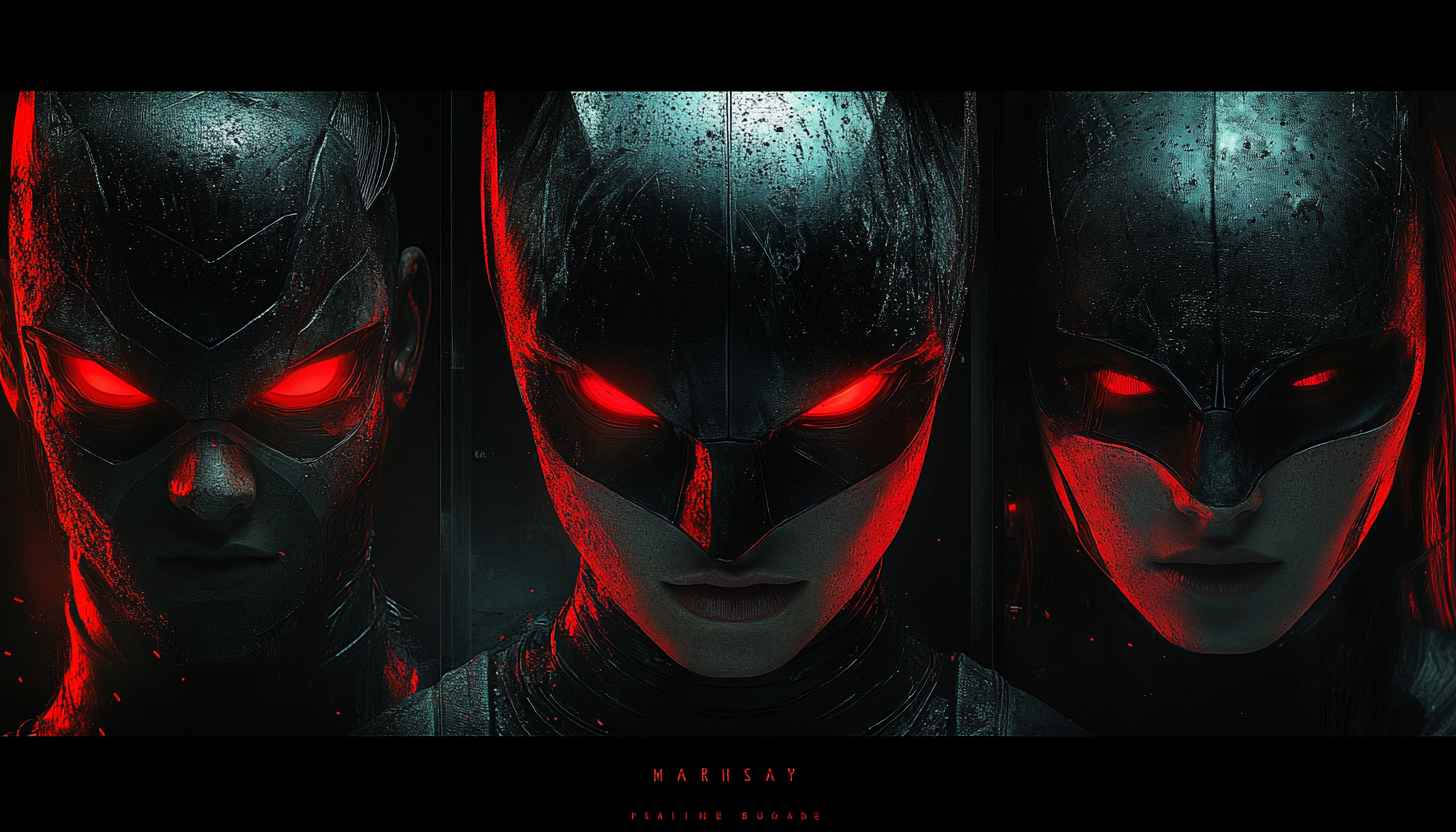 Dark Superhero Wallpaper: Red Eyes Superheroine, Comic Inspired
