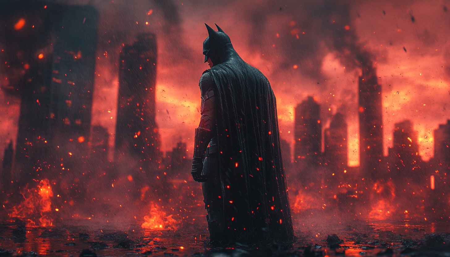 Batman Wallpaper: Dark Knight in Gotham City Firestorm HD