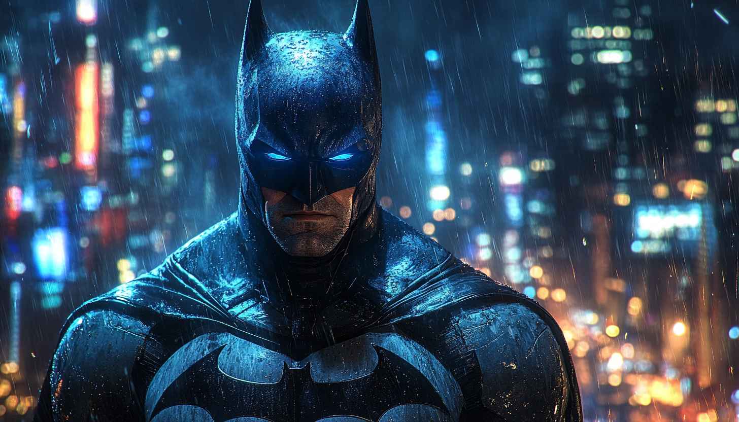Batman Wallpaper: Dark Knight in Gotham City Rain