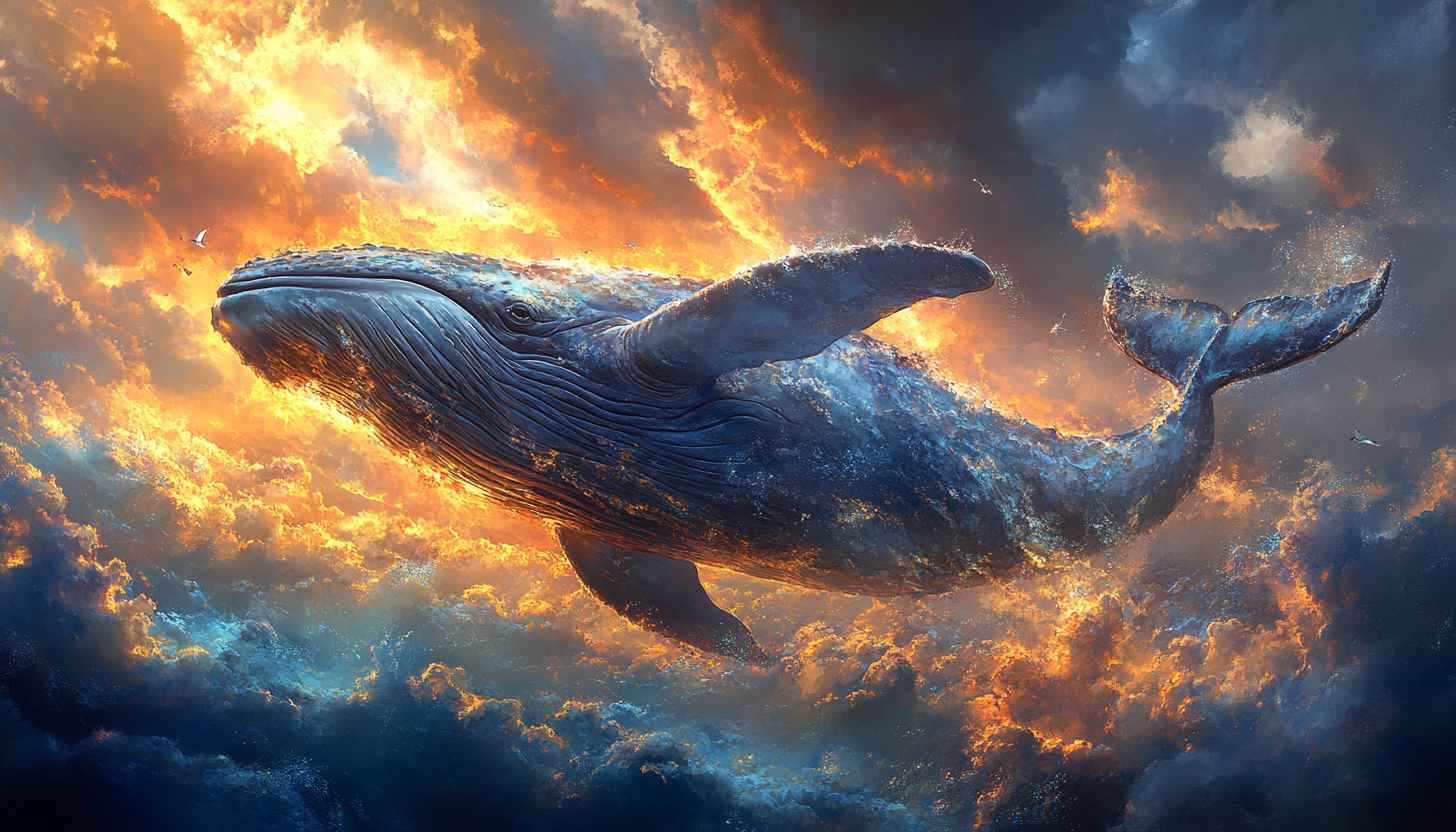 Whale Wallpaper: Fantasy Sky Whale Art, Ocean Dreamscapes