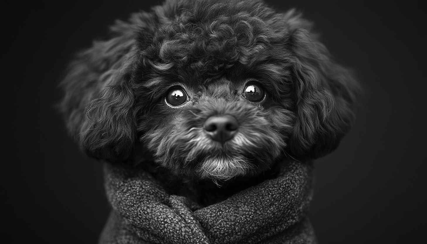 Black Poodle Dog Wallpaper, Pet Puppy, Animal Eyes