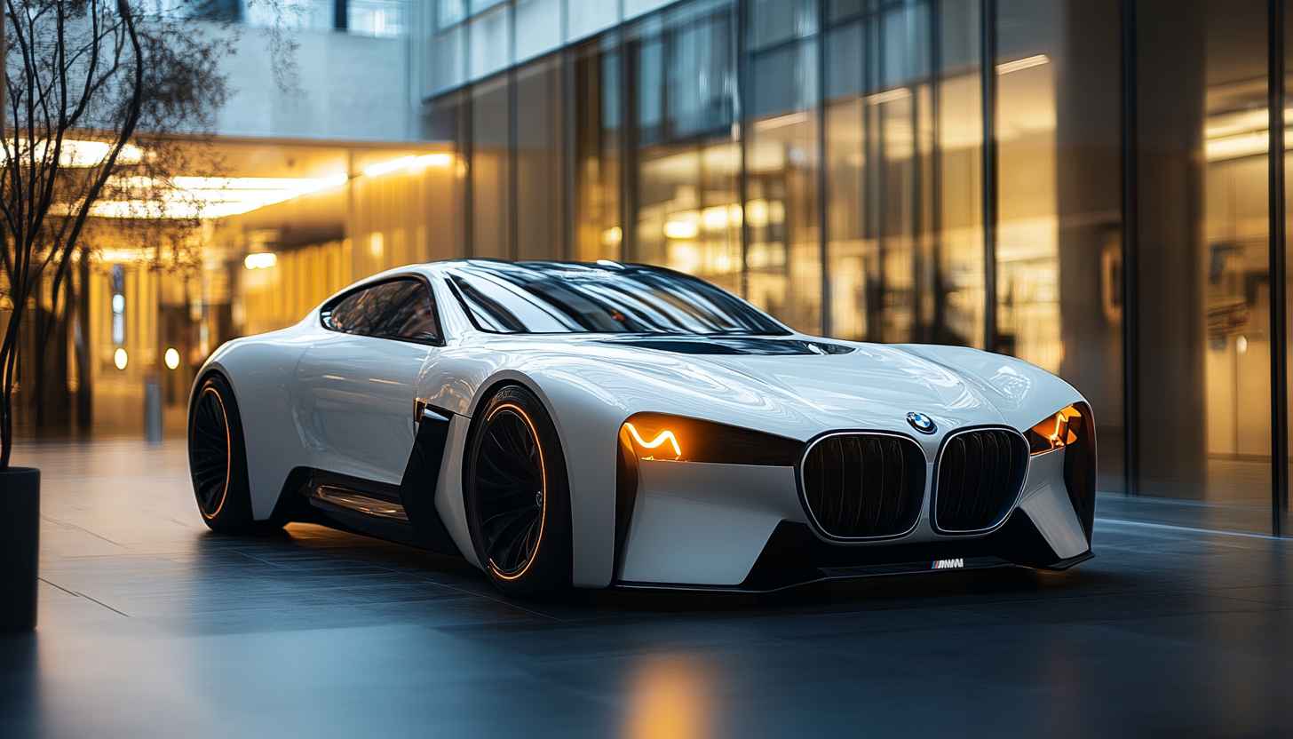 Futuristic BMW Concept Car Wallpaper, White, Modern, Automotive Design