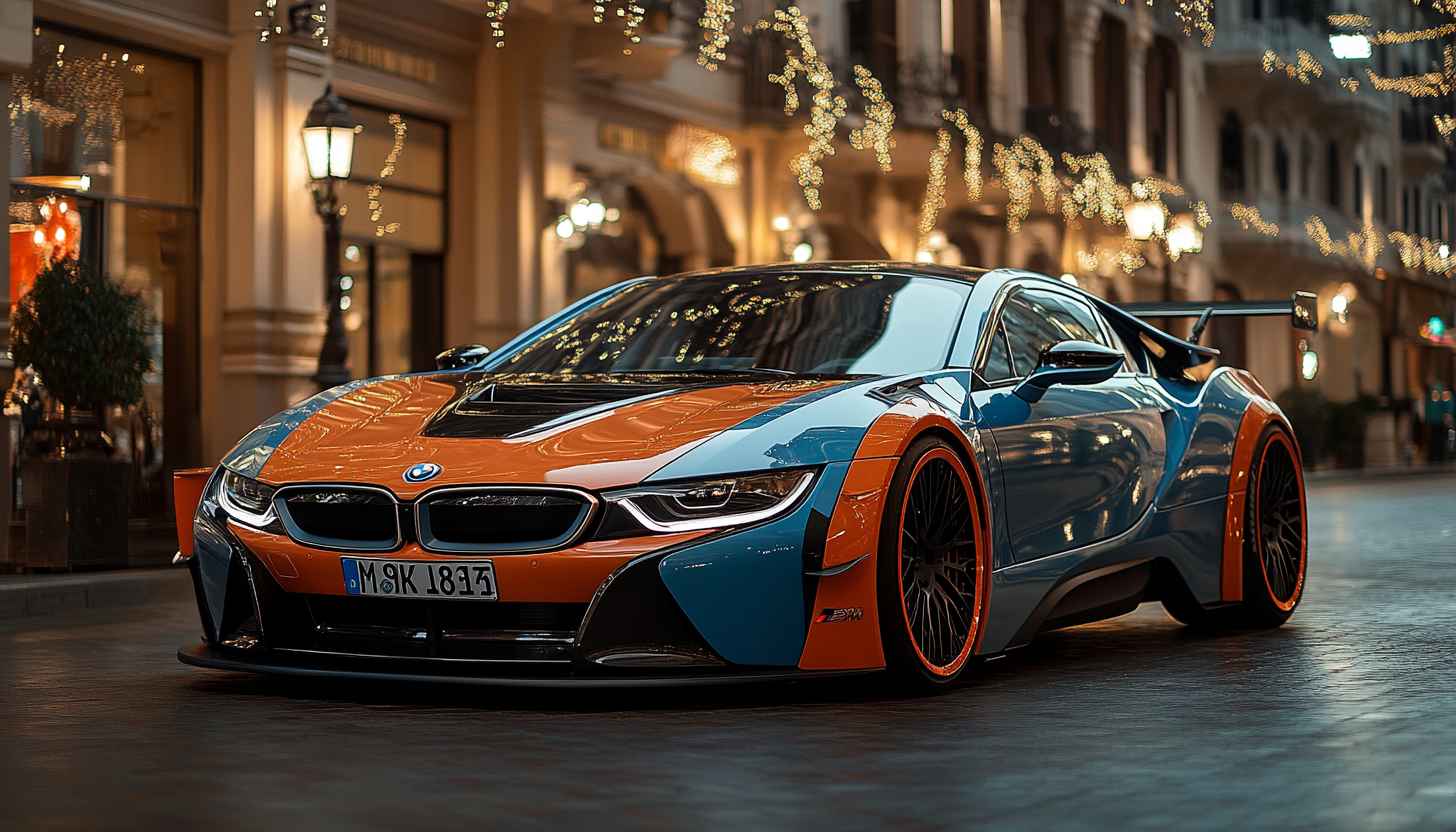 BMW i8 Car Wallpaper: Modern Supercar at Night