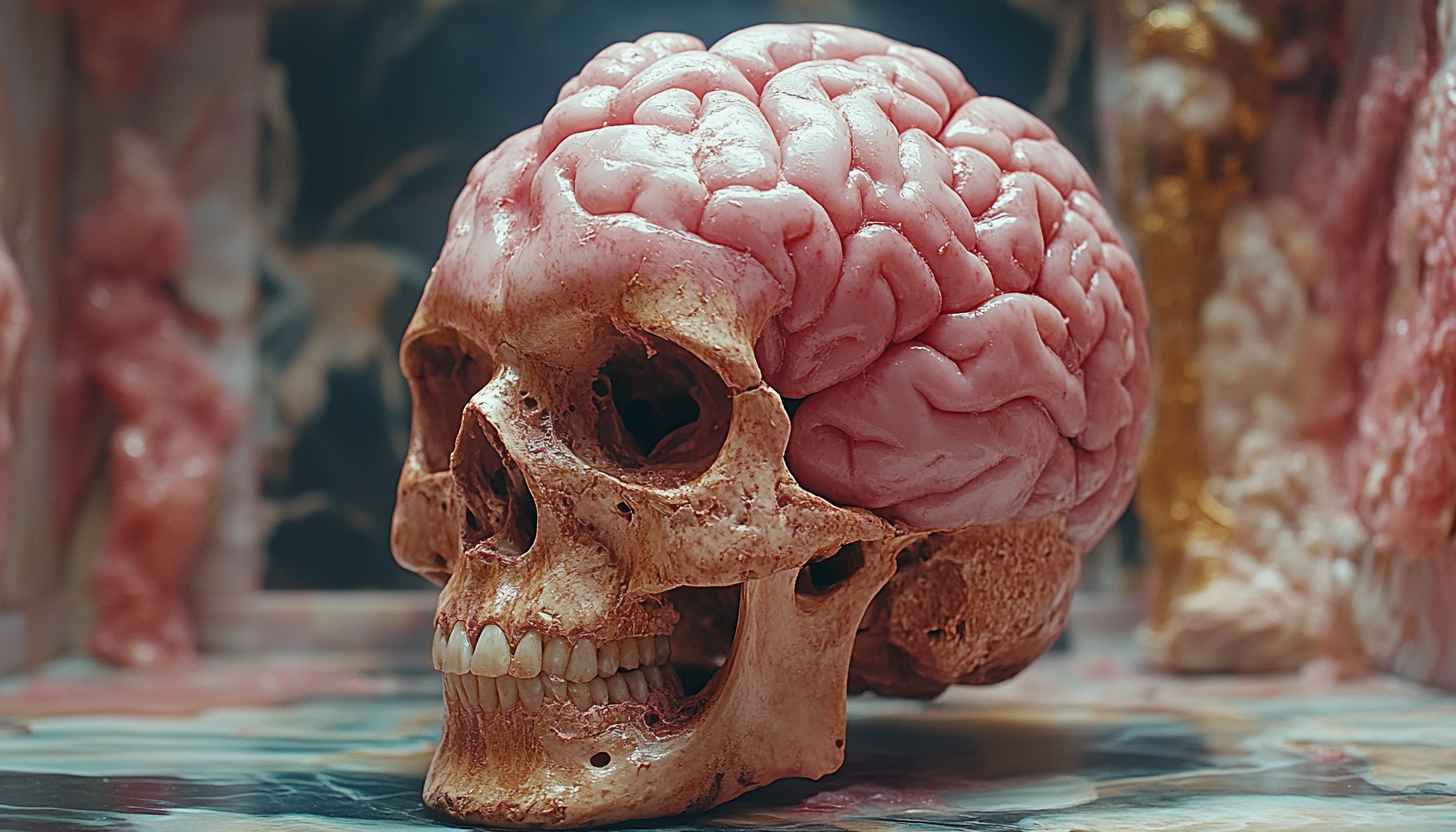 Skull Anatomy Wallpaper, Medical Wallpaper, Halloween Wallpaper, Brain Anatomy Art
