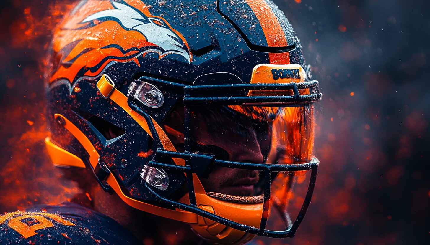 NFL Denver Broncos Football Helmet Sports Wallpaper for Fans