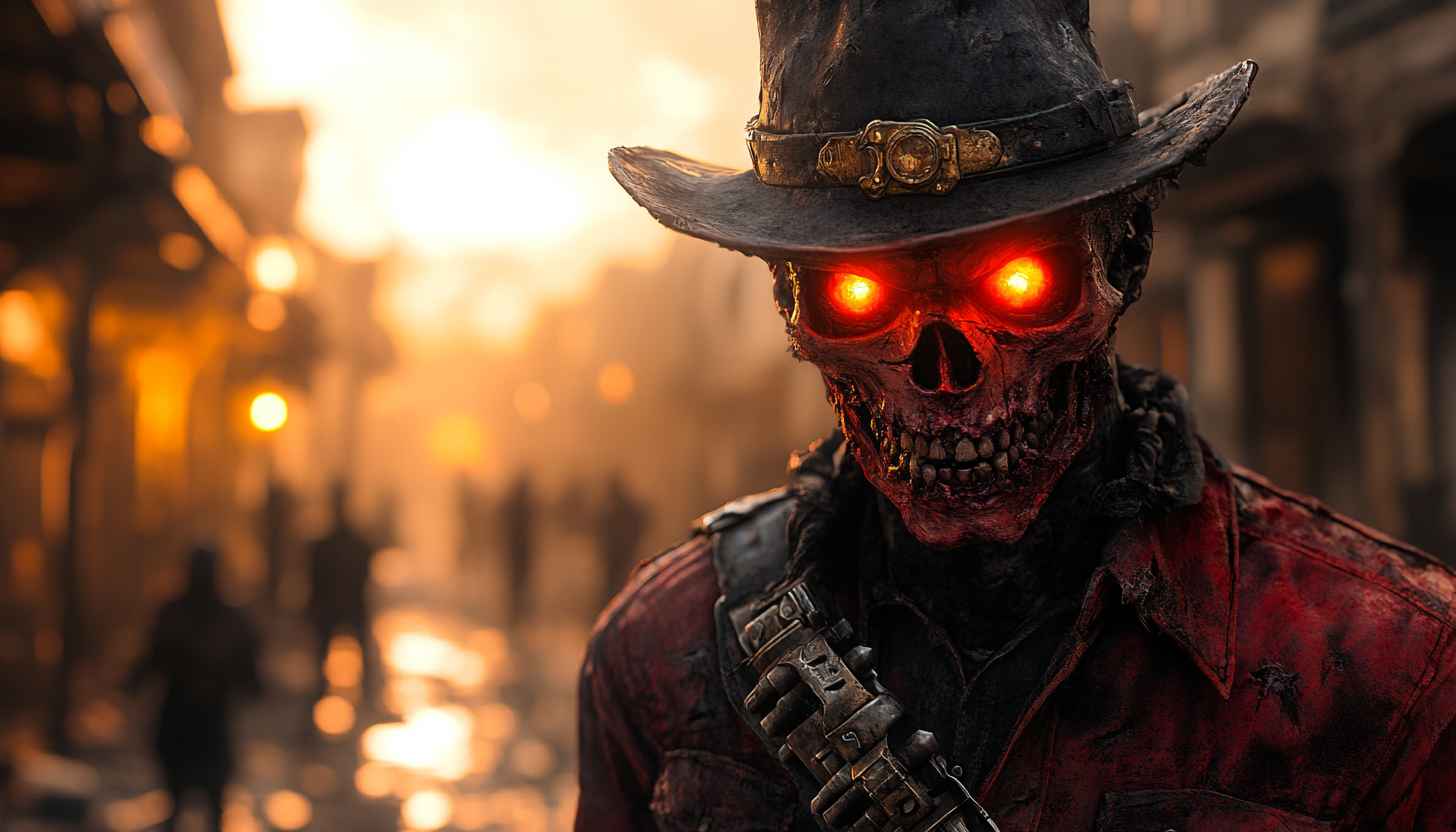 Zombie Cowboy Wallpaper, Halloween Wallpaper, Horror Wallpaper, Dark Wallpaper