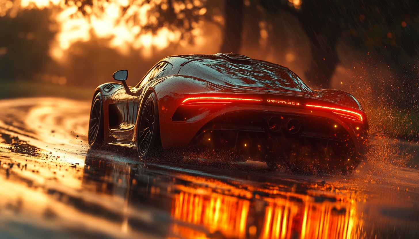 Red Sport Car Wallpaper, Vehicle, Automotive, Automobile Wallpaper