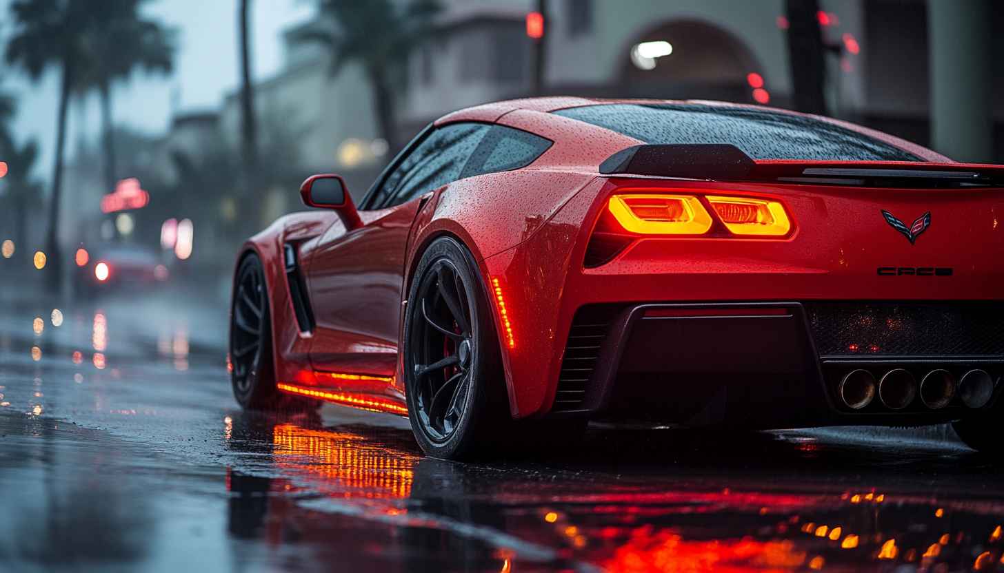 Red Corvette Car Wallpaper, Sports Car Wallpaper, Automotive Wallpaper