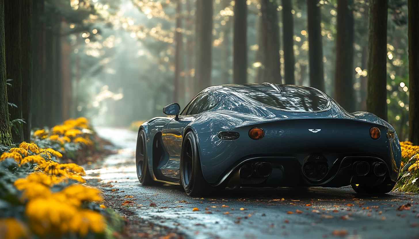 Aston Martin Car Wallpaper, Forest Scenery, Luxury Vehicle Wallpaper