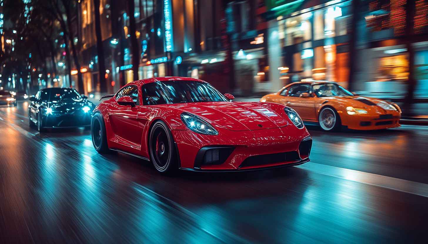City Night Cars Wallpaper, Porsche, Sports Cars, Automotive Wallpaper