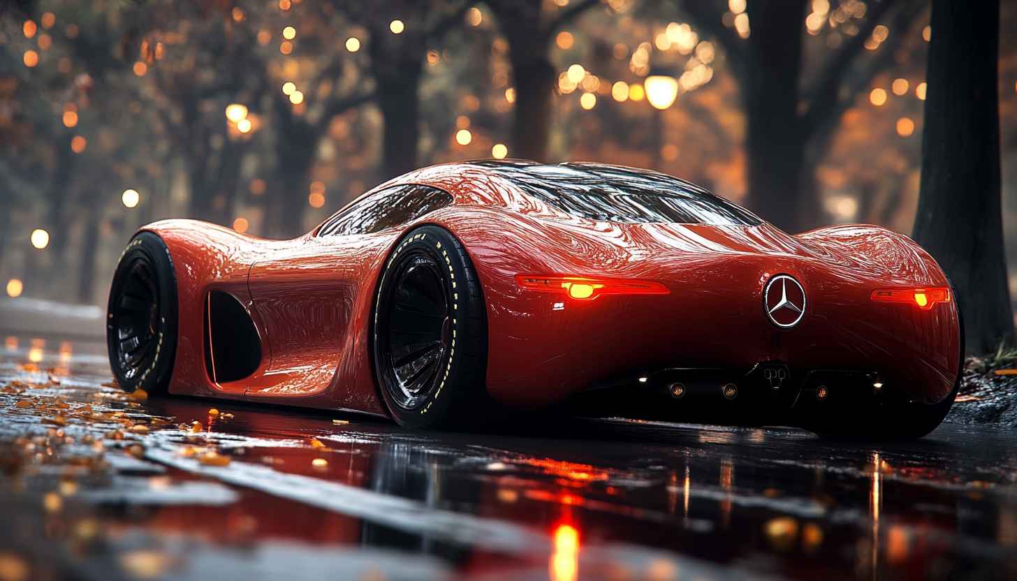 Red Mercedes Car Wallpaper, Luxury Car, Vehicle Wallpaper