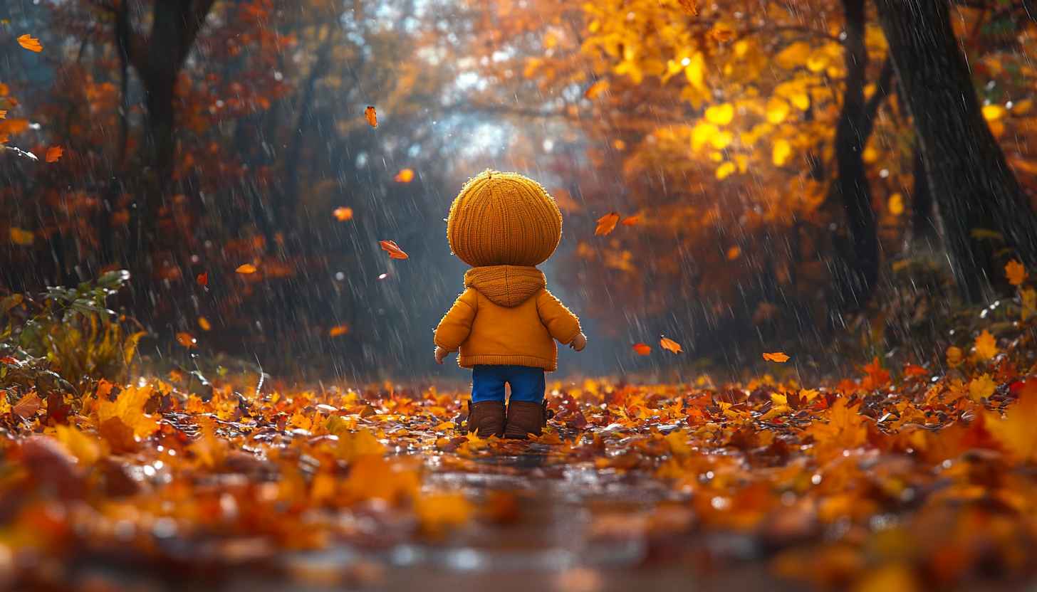 Autumn wallpaper, rain wallpaper, 4k wallpaper, scenic wallpaper