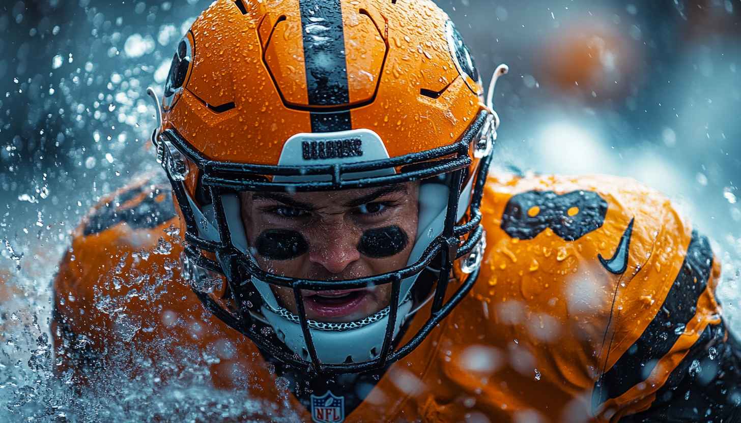 Intense Football Player Wallpaper, Sports Athlete 4K Wallpaper