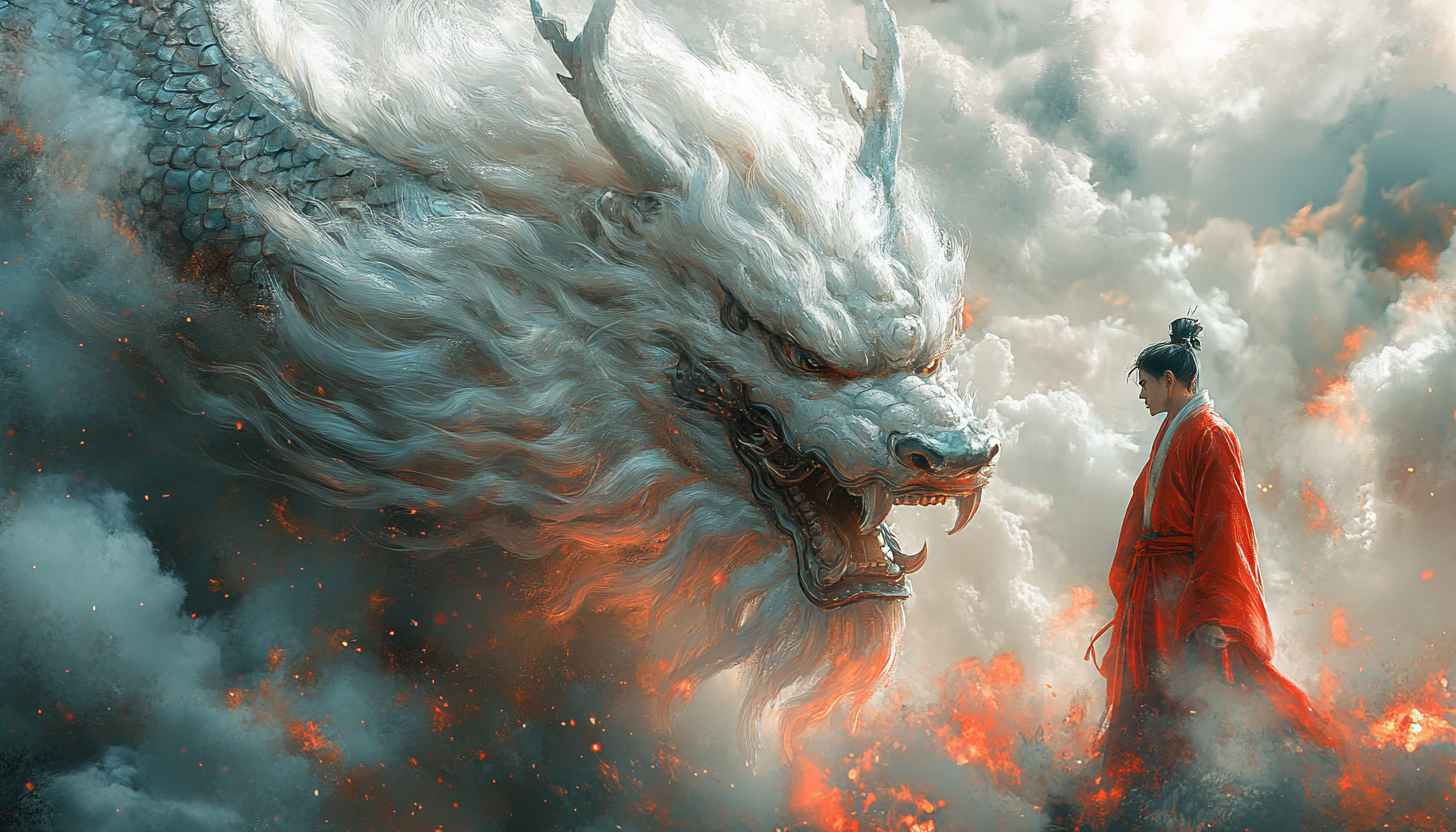 Fantasy Dragon Wallpaper, White Dragon 4k Wallpaper, Warrior Wallpaper