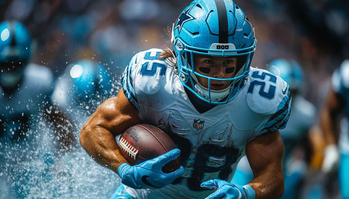 Football Wallpaper: NFL Player Action Shot, Sports Backgrounds, 4K