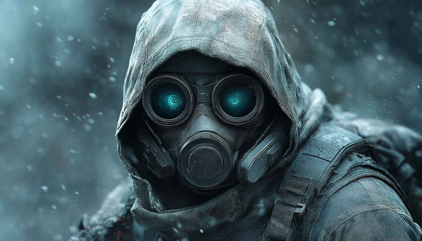 Gas Mask Wallpaper, Apocalypse Theme Wallpaper, 4K Desktop Wallpaper