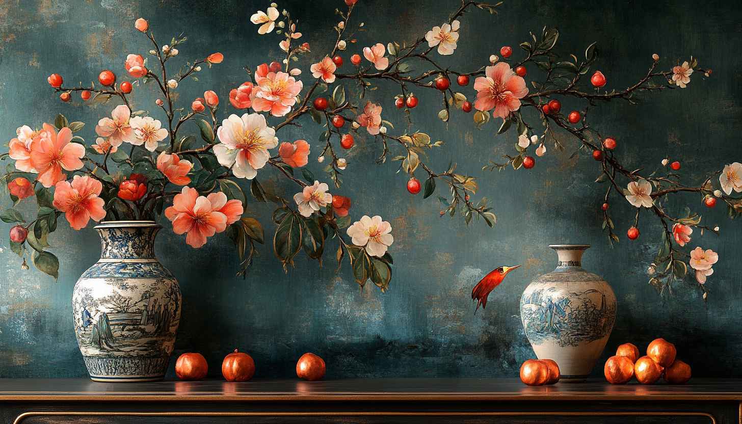 Floral Still Life Art Wallpaper for Desktop and Mobile