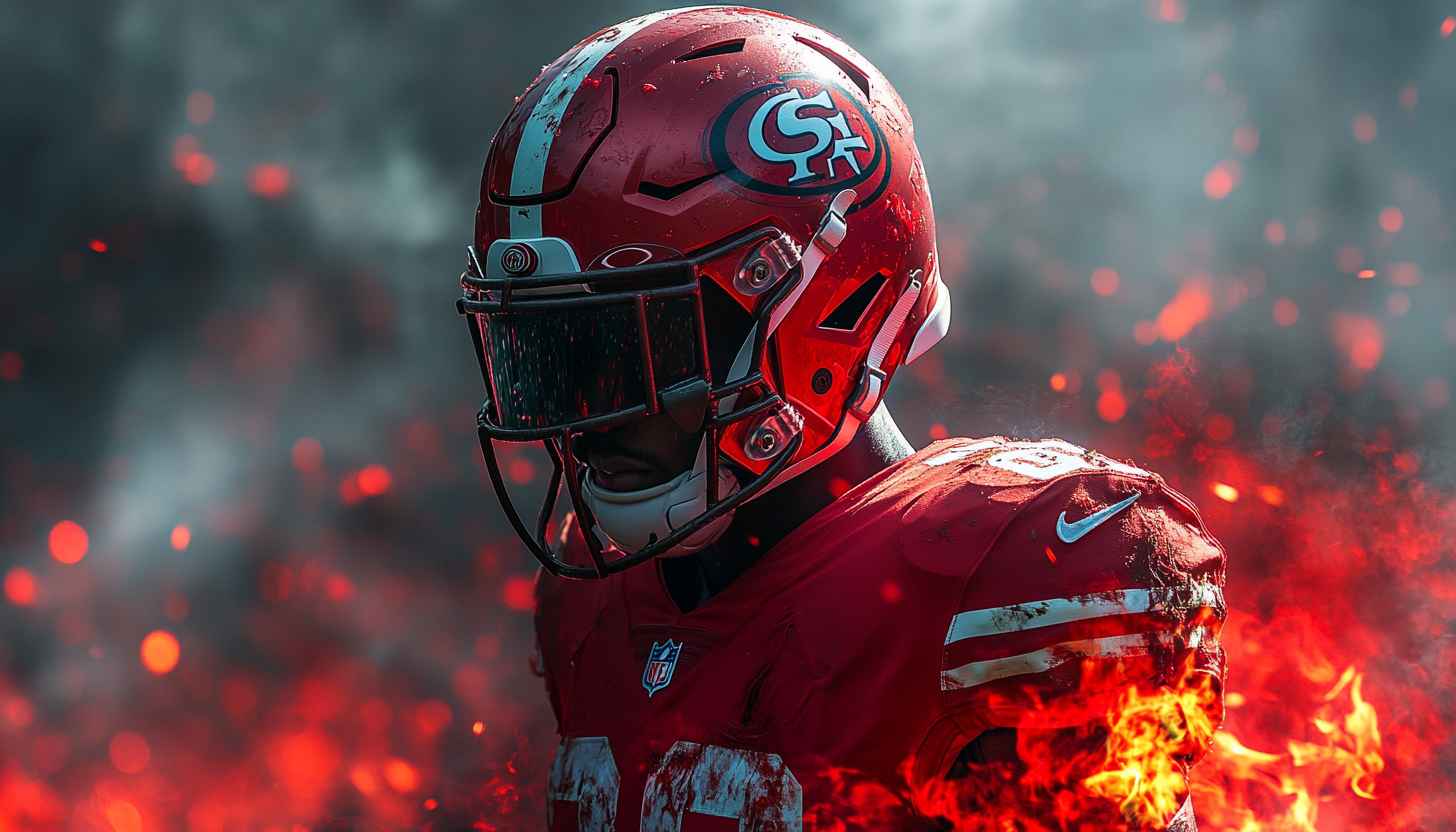 San Francisco 49ers Football Wallpaper, NFL Helmet