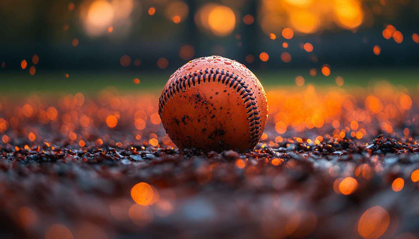 Wet Baseball Wallpaper HD, Sports Wallpaper, Game Wallpaper