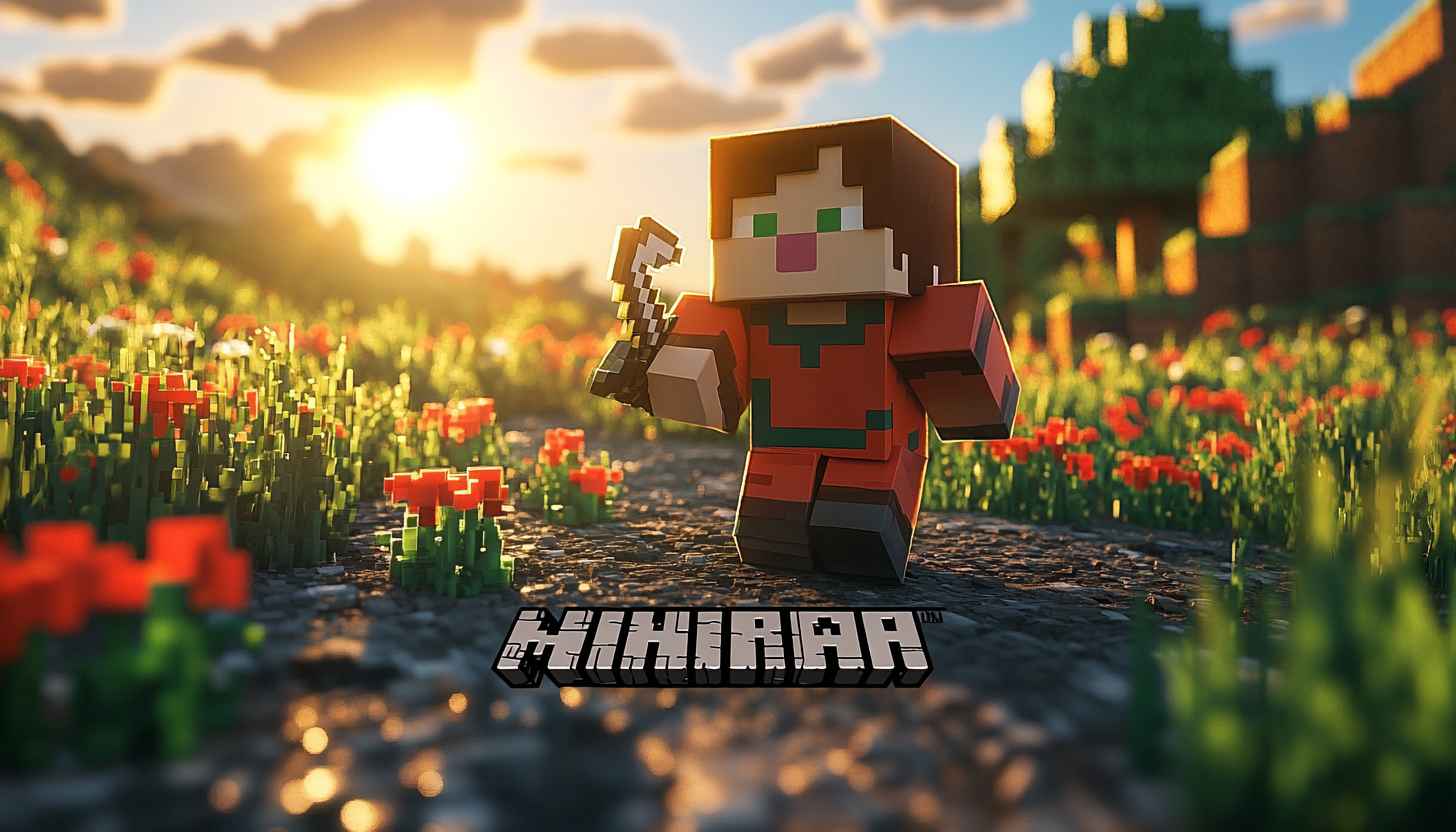 Minecraft Wallpaper: HD Game Art, Poppy Fields, Blocky Character