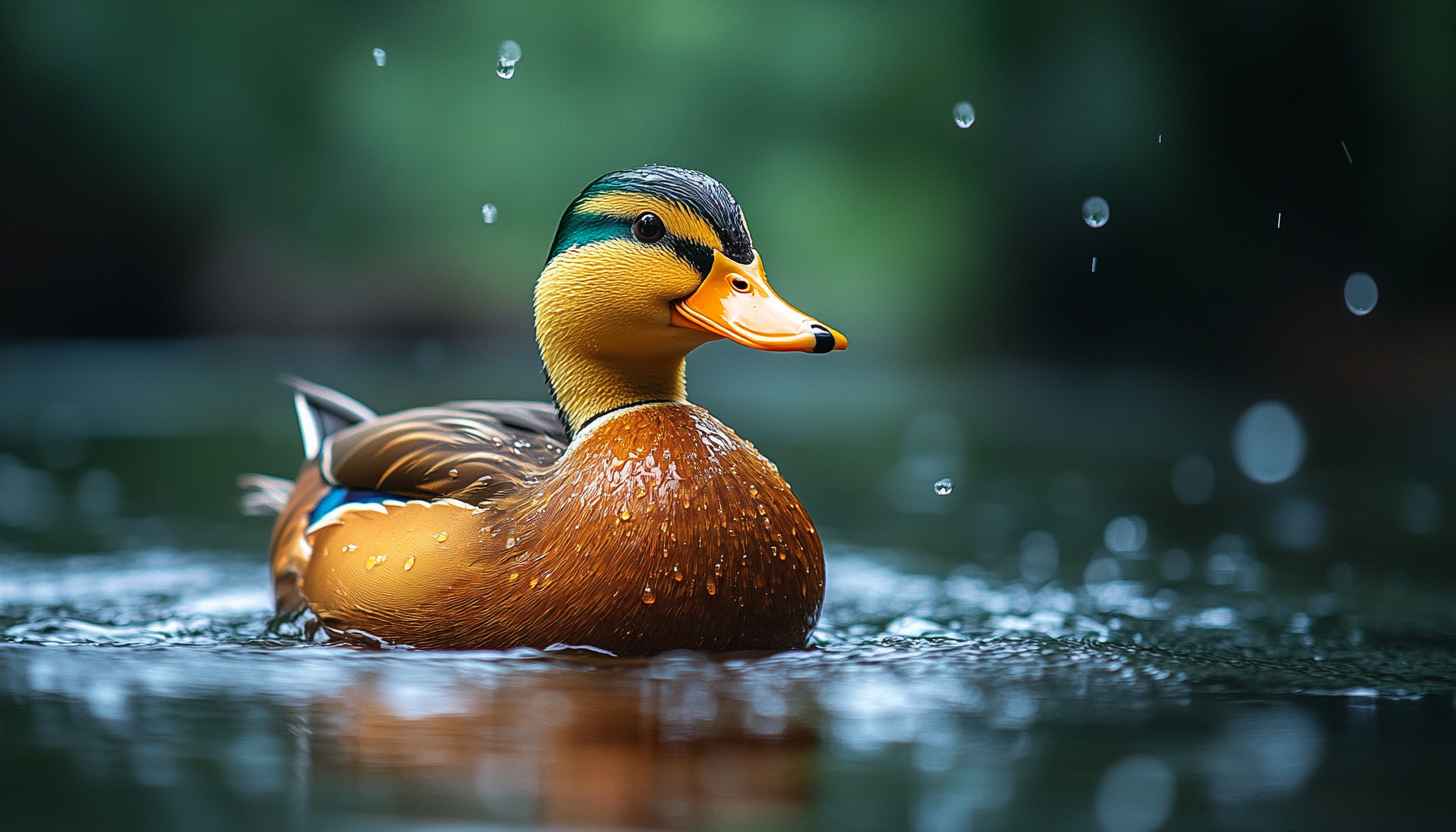 Duck Wallpaper: Swimming Duck in Water 4k Wallpaper