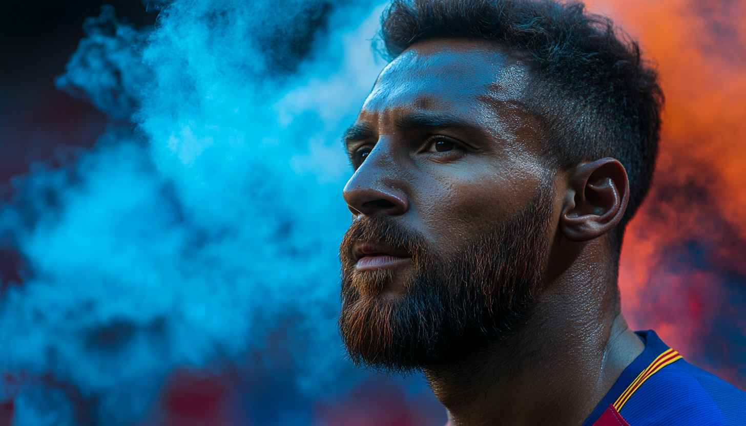 Football Player Wallpaper, Sports Portrait Art, Athlete Background