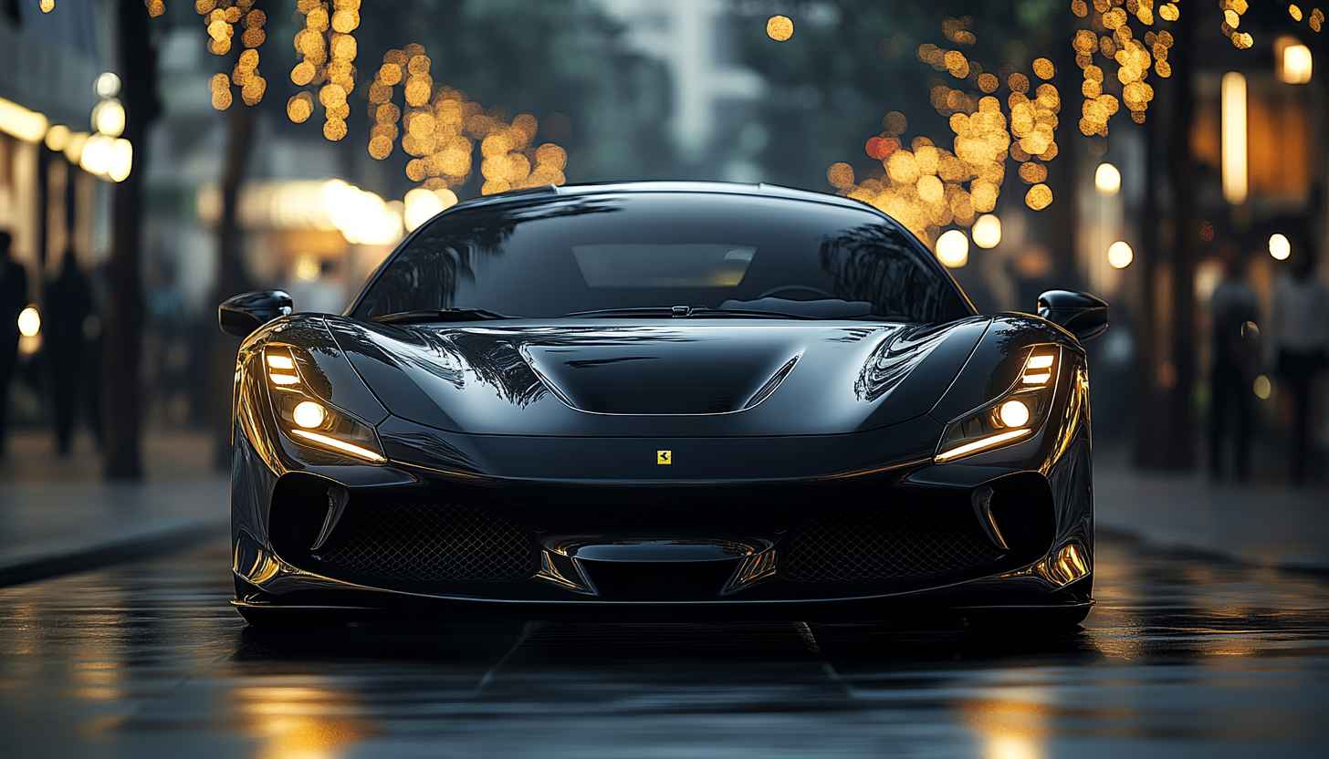Black Ferrari Wallpaper: Luxury Car Wallpaper, Automotive Wallpaper, Vehicle Wallpaper