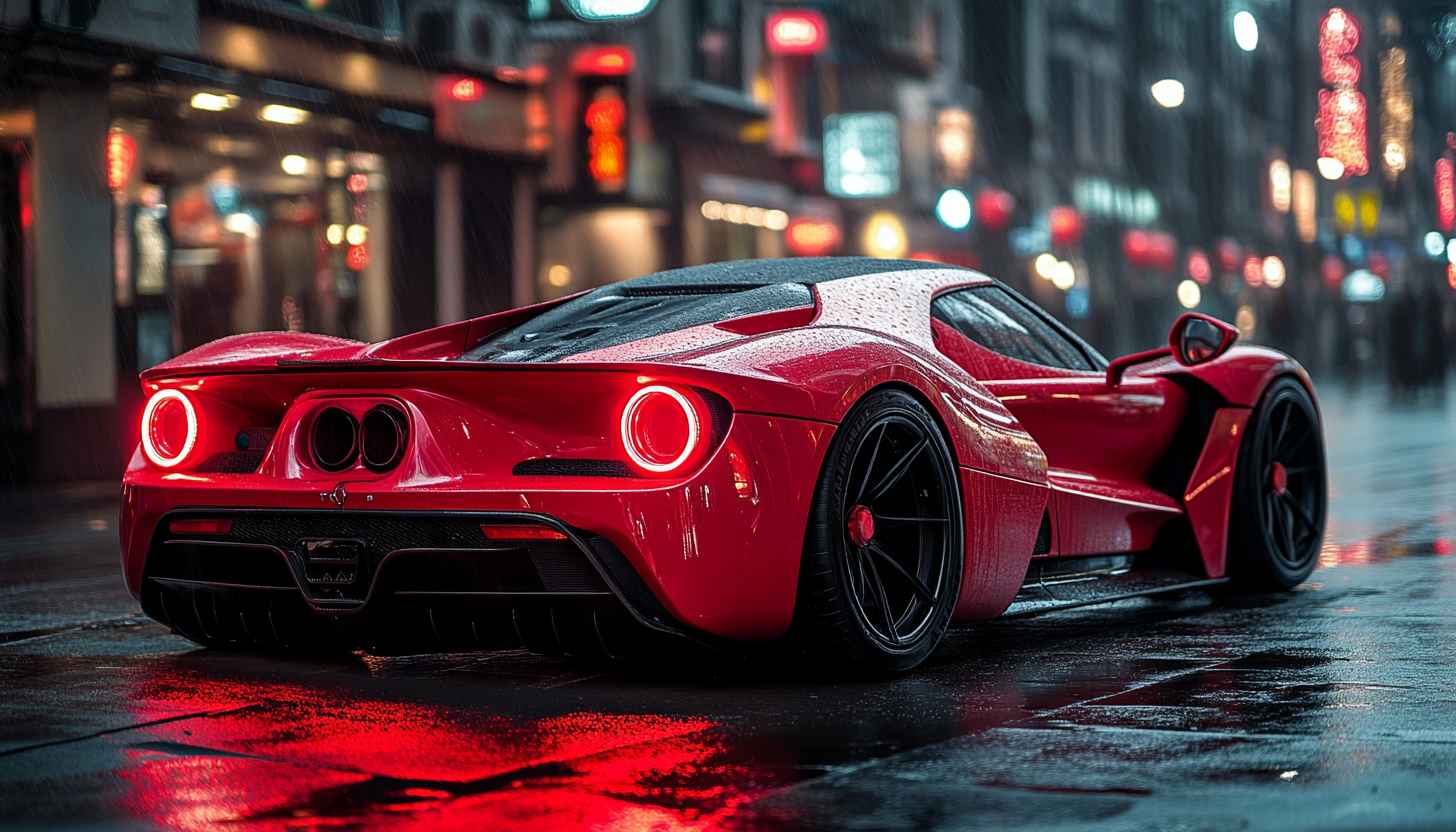 Red Car Wallpaper, Supercar Wallpaper, Automotive Wallpaper, 4K, Desktop