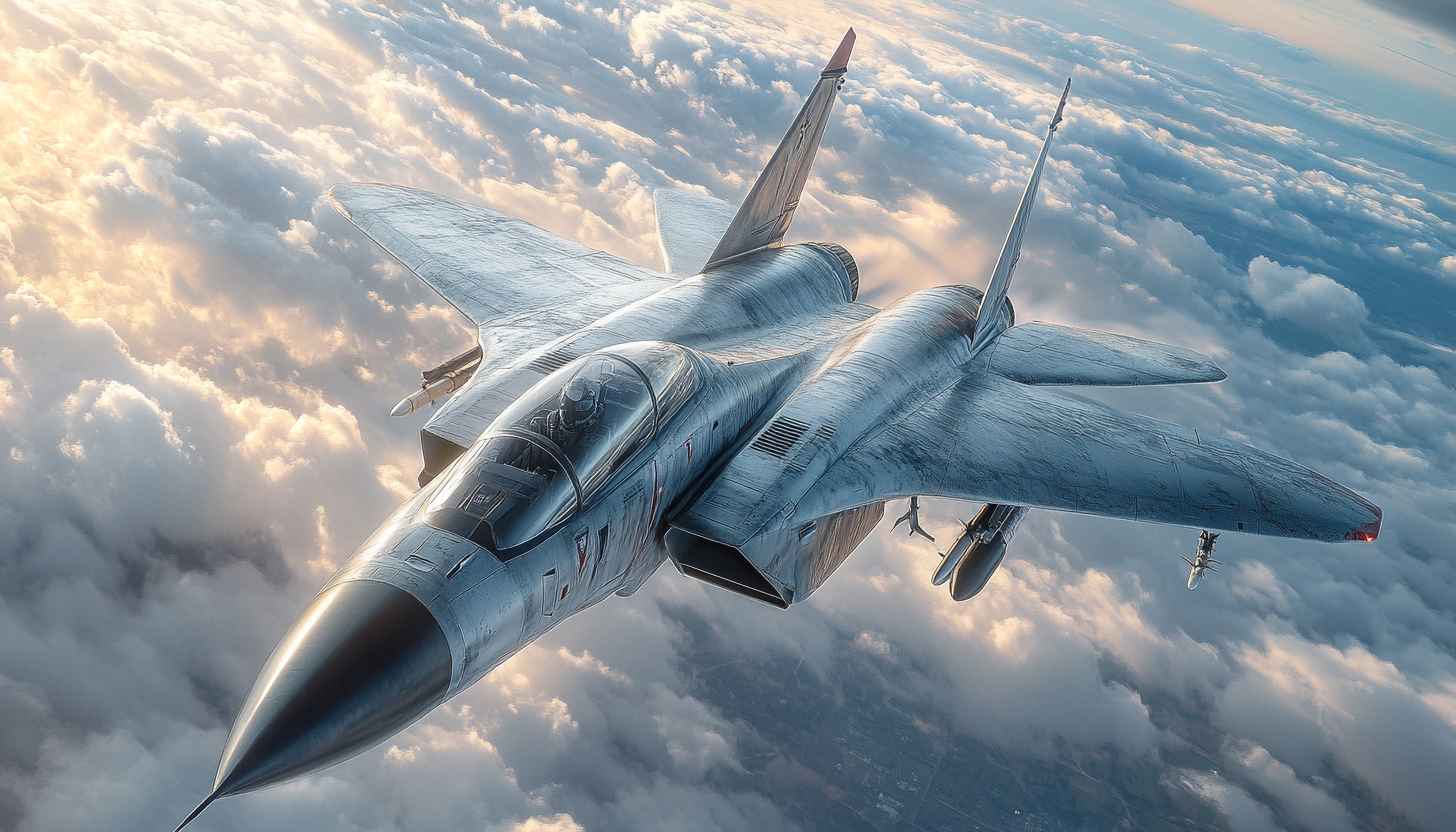 Fighter Jet Wallpaper: Military Aircraft in Flight, Aviation Background