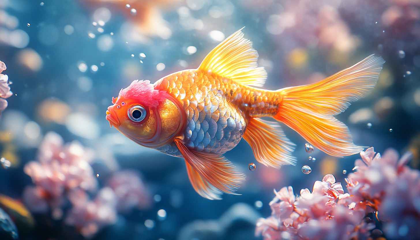 Goldfish Wallpaper Aquarium, 4K Wallpaper, Desktop Wallpaper
