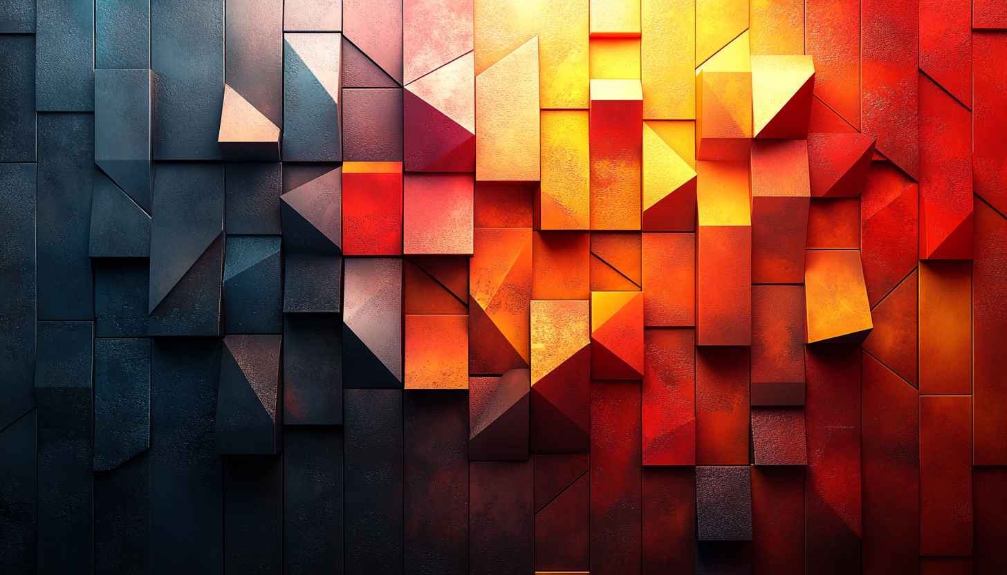 Geometric Wallpaper: 3D Abstract Shapes for Desktop & Mobile