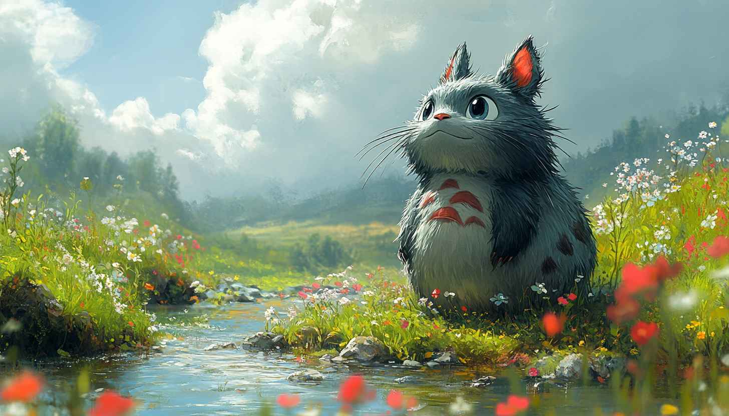 Totoro Wallpaper, Anime Wallpaper, Landscape Wallpaper, Studio Ghibli Wallpaper