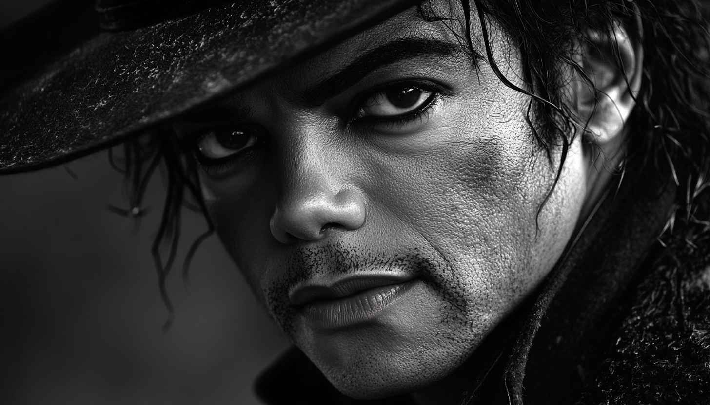 Michael Jackson Black and White Portrait Wallpaper for Desktop