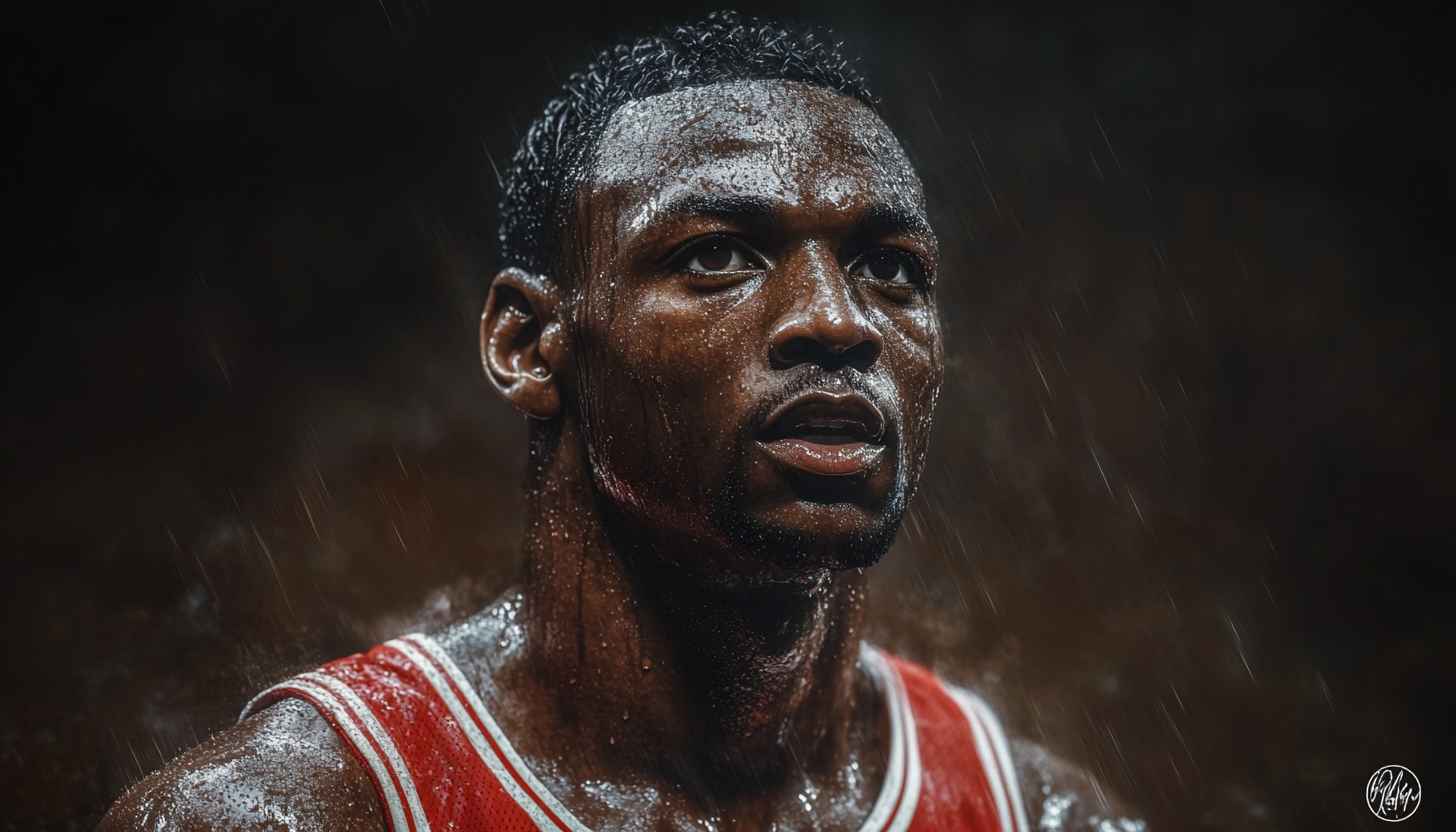 Michael Jordan Wallpaper: Intense Portrait, NBA Legend, 4K Resolution