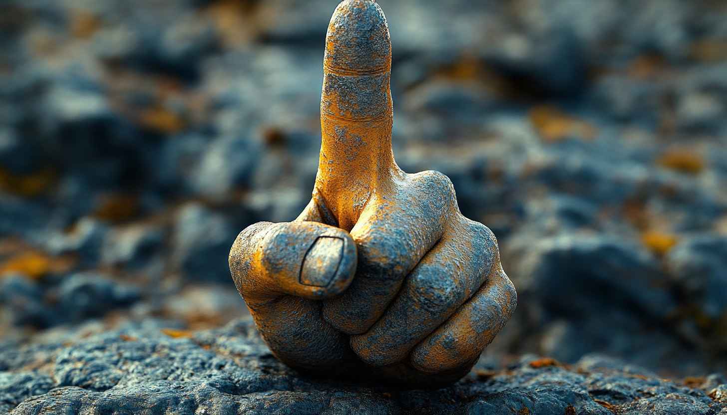 Provocative Finger Gesture Wallpaper: Artistic Expression for Desktop and Mobile