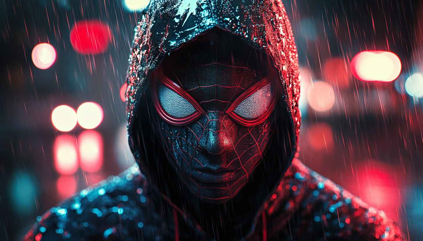 Miles Morales Spider-Man Wallpaper, Superhero Art, 4k Wallpaper